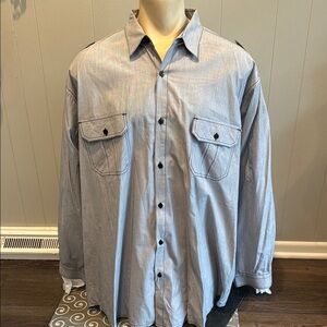 Society of One Men’s 2XLGray and Black Casual Button Down Shirt with Relaxed Fit